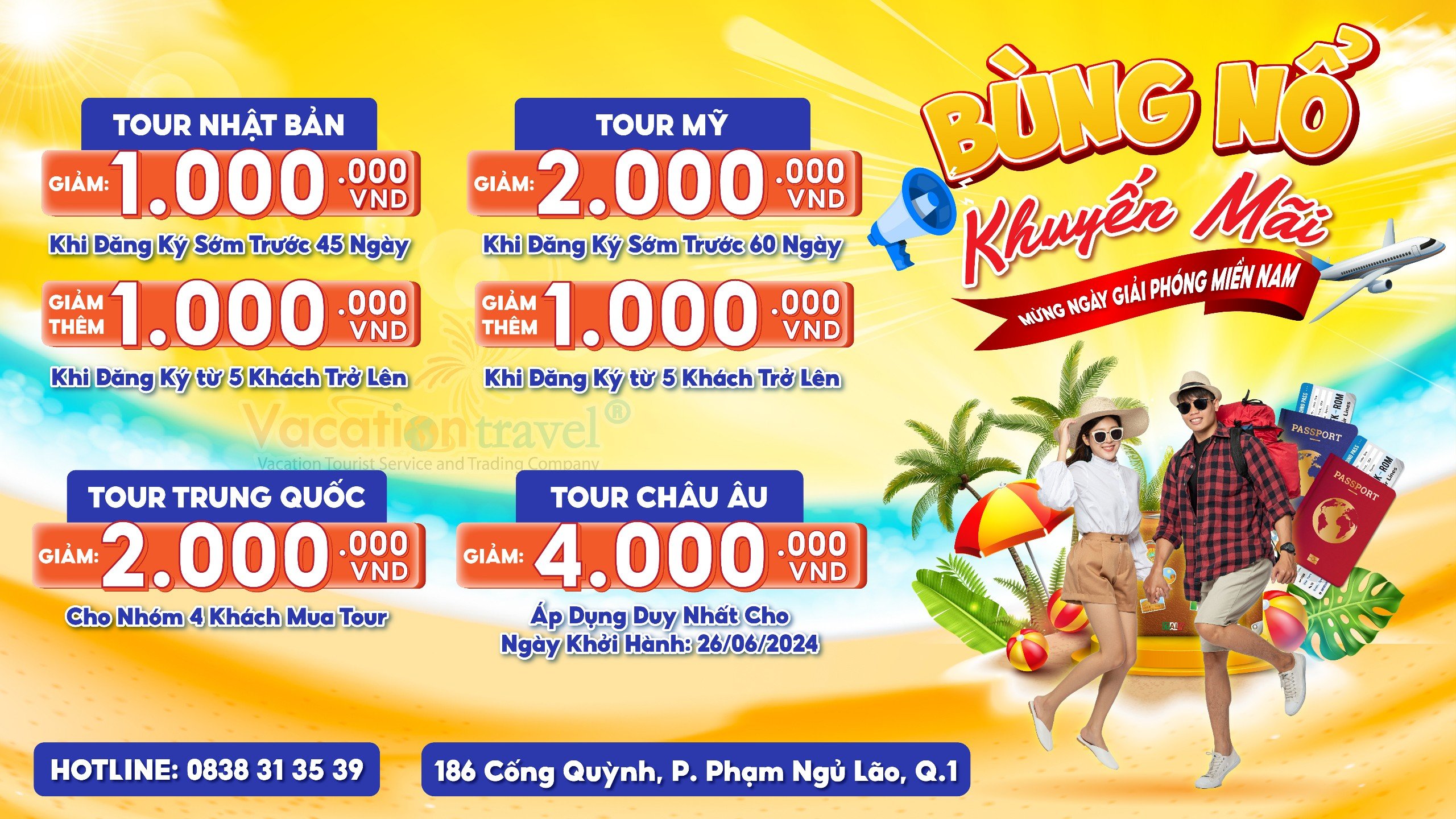 khuyến mãi lễ 30/4- vacation travel